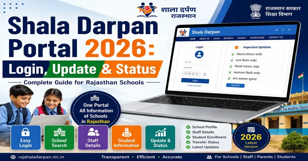 Shala Darpan Portal 2026: Login, Update & Status